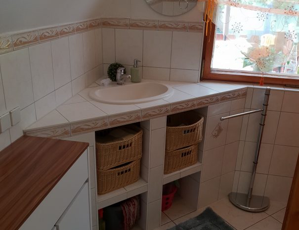 Bad Blick auf Waschbecken